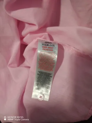 Vestido niña rosa corazones