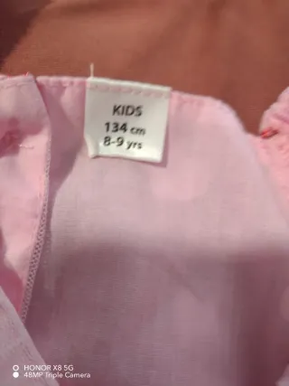 Vestido niña rosa corazones