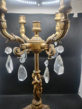 Candelabros de Bronce con Cristales