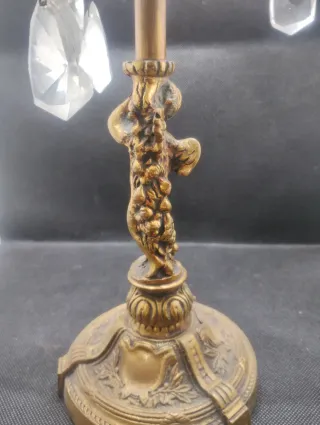 Candelabros de Bronce con Cristales