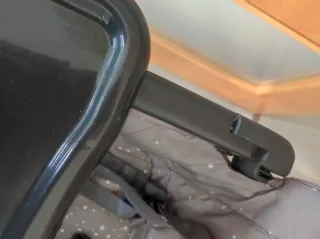 Trona plegable gris estrellas