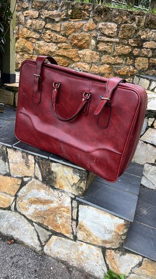 Maleta de viaje retro Nubia roja