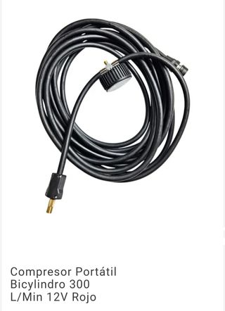 Compresor Aire Bicilíndrico 300L/Min 12V Rojo