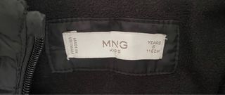 Abrigo acolchado niña negro Mango T. 6