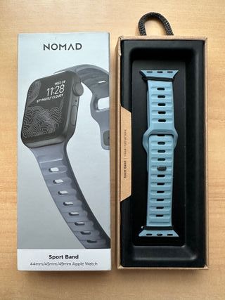 Apple Watch X Nomad 45mm. Marine Blue Sport Band