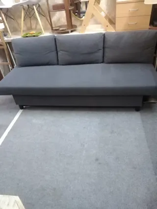 Sofá Cama Ikea Gris Tela