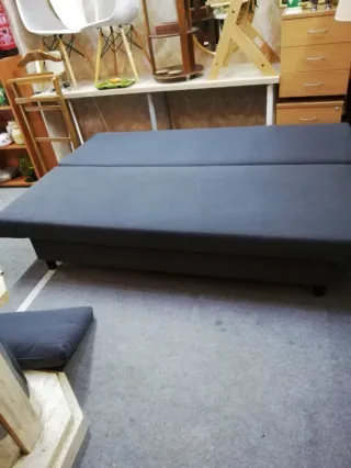 Sofá Cama Ikea Gris Tela