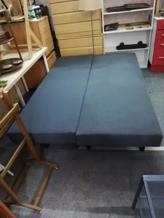 Sofá Cama Ikea Gris Tela