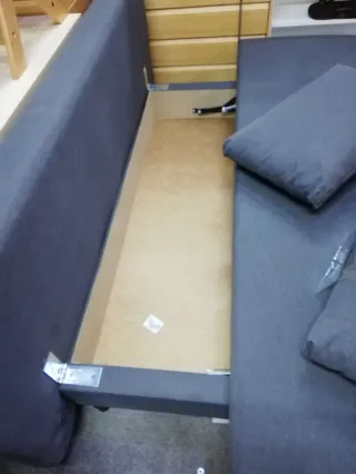 Sofá Cama Ikea Gris Tela