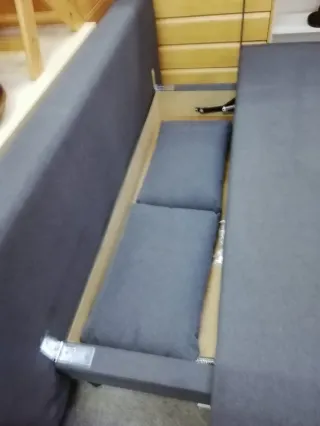 Sofá Cama Ikea Gris Tela