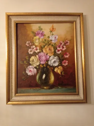 Seis cuadros antiguos con diversos motivos.