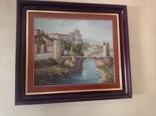 Seis cuadros antiguos con diversos motivos.