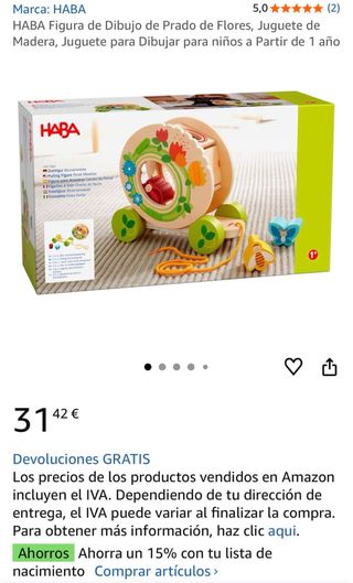 Juguete HABA madera para bebés 1 año