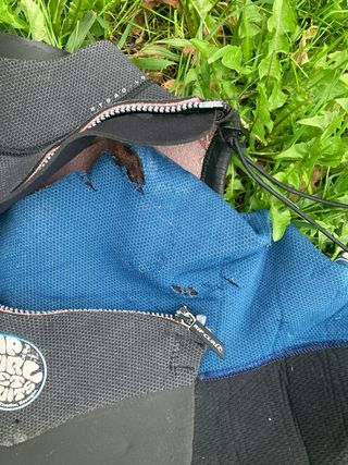 Traje de surf negro y azul ríp curo