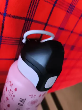 Botella chula rosa 0.6L flores