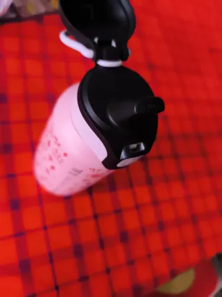 Botella chula rosa 0.6L flores