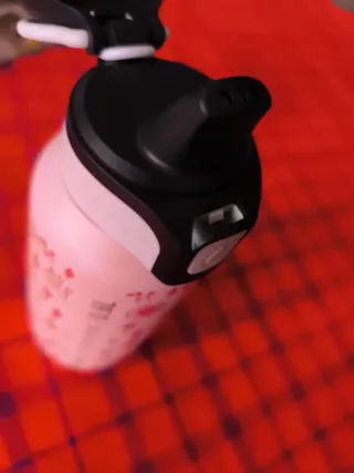 Botella chula rosa 0.6L flores