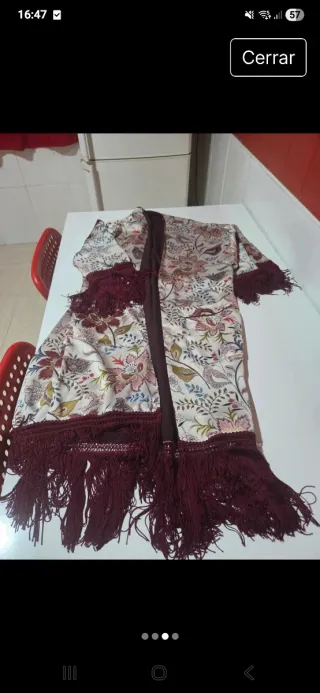 Kimono Zara flecos talla S
