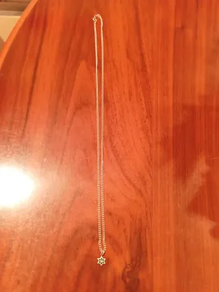 Colgante Estrella Plata y Esmalte Verde