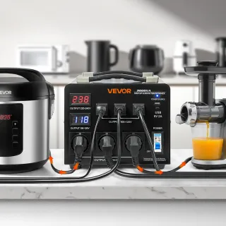 Trasformatore da 220 V a 110 V Automatico 3 Prese