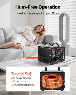 Trasformatore da 220 V a 110 V Automatico 3 Prese