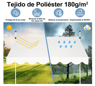 Toldo Retráctil 3m para Balcón o terraza