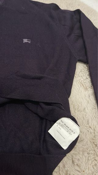 Jersey Burberry V-Neck Talla M Negro