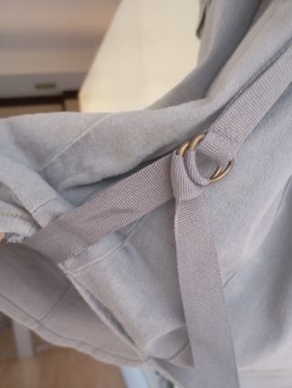 Falda midi cargo Adolfo Domínguez azul grisáceo