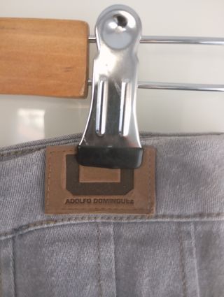 Falda midi cargo Adolfo Domínguez azul grisáceo