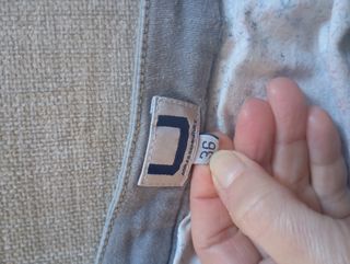 Falda midi cargo Adolfo Domínguez azul grisáceo