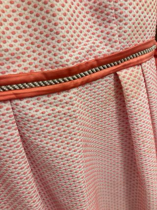 vestido rosa palo con cinturón