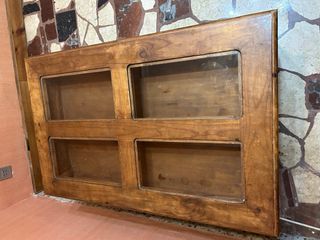 Mesa centro madera y cristal elevable