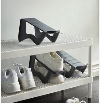 Organizador de Zapatos Plástico Negro Gris