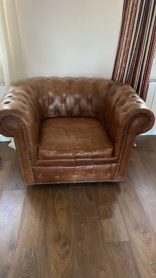 Sillón Chester de Piel Marrón