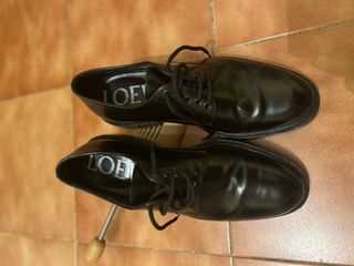Zapatos de piel Loewe Campo Brogue Negros