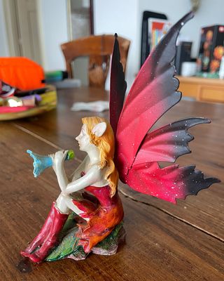 Statuetta Fata Fantasy 14 cm Ali Rosse Y2K.