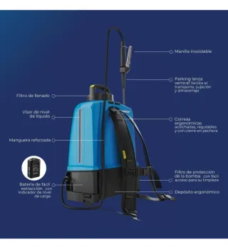 Pulverizador Eléctrico Matabi e15 LTC Batería