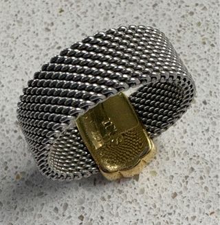 Anillo Tous Oso Acero y Oro