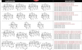 SOFÁ CHAISE DE PLAZAS RELAX ELÉCTRICAS GIO GOLD+
