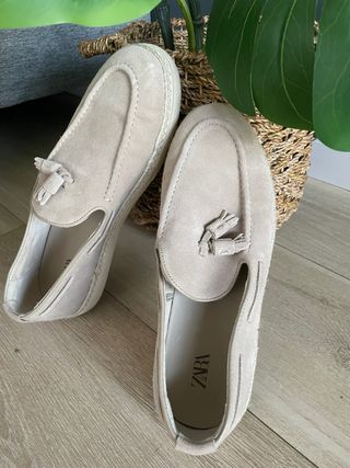 Mocasines Zara Hombre Beige