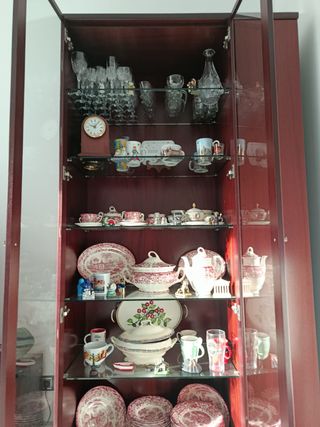 Vitrina Mueble Botellero Integrado Madera