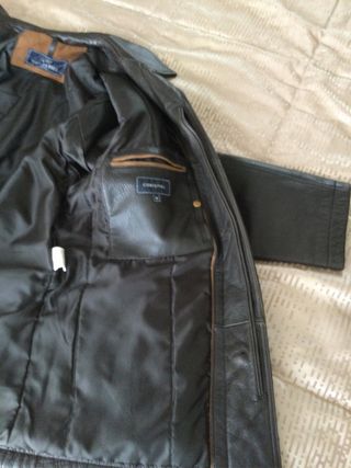 Cortefiel Chaquetón Cuero Marrón Talla M