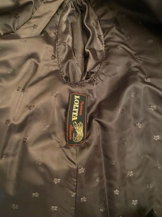 Chaquetón de piel tipo bison marrón