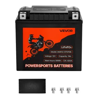 Batteria per Moto 12 Volt 7 Ah Batteria al Litio