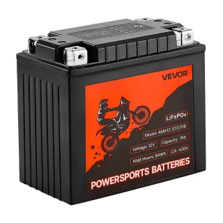 Batteria per Moto 12 Volt 7 Ah Batteria al Litio