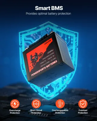 Batteria per Moto 12 Volt 7 Ah Batteria al Litio