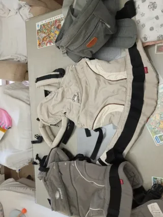 Lote 2 Mochilas Manduca y 1 portabebés Sunveno