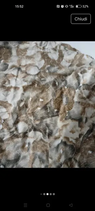 Camicia donna fantasia beige e marrone