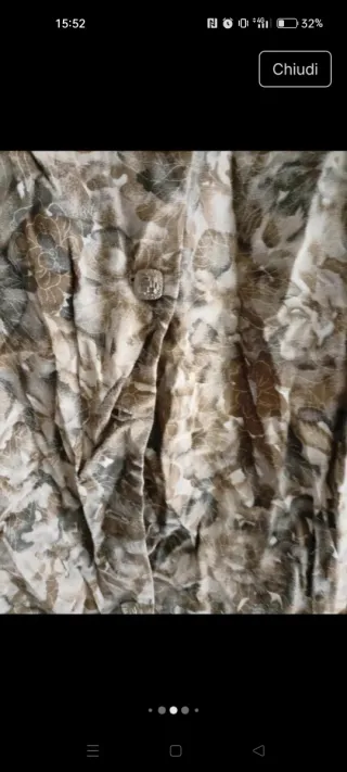 Camicia donna fantasia beige e marrone