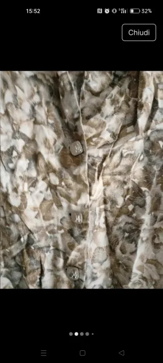 Camicia donna fantasia beige e marrone